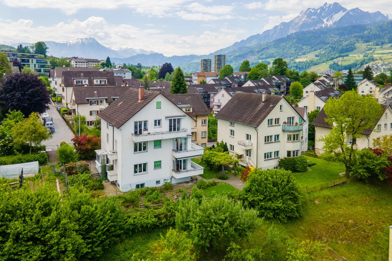 Luftaufnahme mit Pilatus