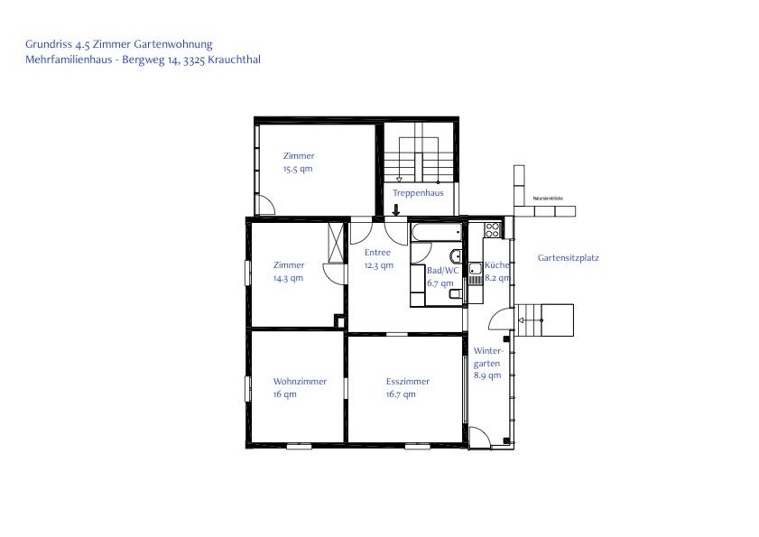 Grundriss Gartenwohnung