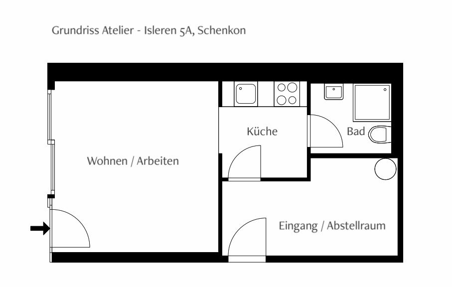 Grundriss Atelier - Isleren 5A